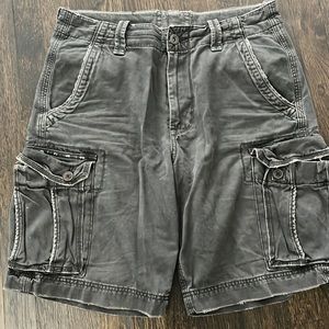 Loved distressed black Cargo shorts size 34